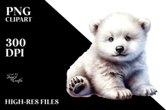 Baby Polar Bear, PNG Product Image 2