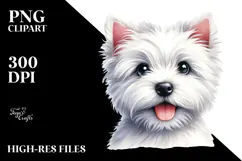 Cute West Highland White Terrier, PNG Product Image 2