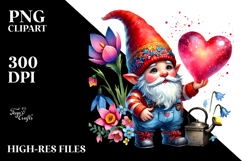 Colorful Baby Gnome with Heart PNG Product Image 2