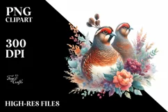 Vibrant Grouse es Watercolor | Sublimation | Clipart Product Image 3