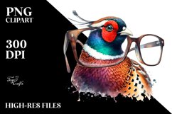 Grouse with es on Vibrant Watercolor Product Image 1