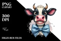 Cow Funny Cow Portrait with Big Eyes and Contempt Smile Product Image 3