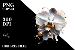 Glossy Orchid Watercolor Splash PNG Product Image 2