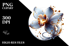 Glossy Orchid Watercolor Splash PNG Product Image 2