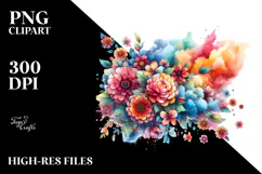 Colorful Flower Flowers PNG Product Image 2