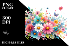 Colorful Flower Flowers PNG Product Image 2