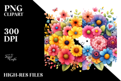 Colorful Flower Flowers PNG Product Image 2