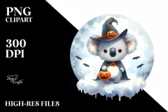 Cute Halloween Baby Koala PNG Product Image 3
