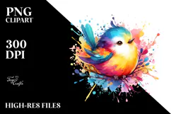 Colorful Bird, Playful PNG Product Image 2