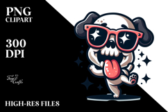 Silly Cartoon Skull PNG Product Image 2
