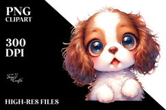 Baby Brittany with Cool Haircut Watercolor PNG Product Image 2