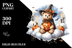 Cute Bear on Cloud with Candles PNG Product Image 2