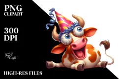 Silly Party Hat with Large Udder, Transparent PNG Product Image 2