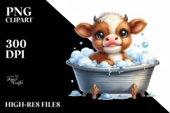 Smiling Baby Highland Cow Bath Tub Product Image 3