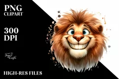 Happy Goofy Lion Big Eyes | Clipart Product Image 3