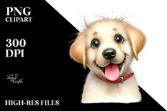 Watercolor Cute Labrador Retriever PNG Product Image 2