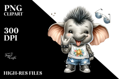 Energic Baby Elephant PNG Product Image 2