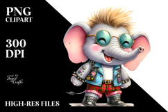 Energic Baby Elephant PNG Product Image 2