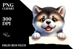 Colorful Funny Watercolor Akita Sublimation Clipart Product Image 3