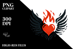 Heart with Wings PNG Product Image 2