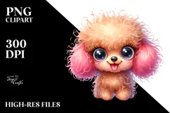 Happy Cute Poodle Baby, Transparent PNG Product Image 2