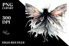 Gothic Watercolor Fairy, Transparent PNG Product Image 2