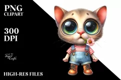 Colorful Baby Cat Expressive Big Eyes Stand Up Product Image 3