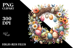 Easter Wreath, Pastel PNG Product Image 2