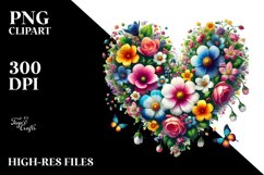 Digital Painting Floral Heart PNG Product Image 2