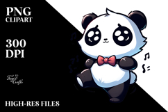 Ridiculously Cute Panda with Bow Tie PNG Product Image 2