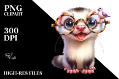 Funny Ferret Dove es Clipart Product Image 2