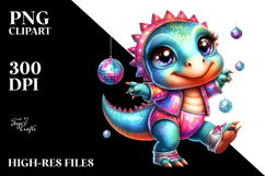 Baby Dinosaur Disco Ball PNG Product Image 2