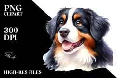 Cute Bernese Mountain Dog, PNG Product Image 2