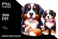 Cute Bernese Mountain Dog, PNG Product Image 2