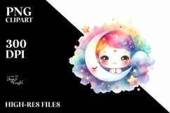 Cute Colorful Baby with Moon Stars Product Image 3