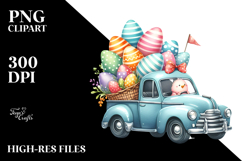 Funny Easter Car, PNG Product Image 2