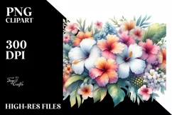 Vibrant Hawaiian Flowers PNG Product Image 1