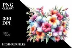 Vibrant Hawaiian Flowers PNG Product Image 3