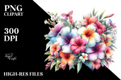 Vibrant Hawaiian Flowers PNG Product Image 2