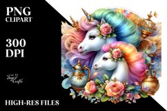 Baby Unicorn at Court, Magical PNG Product Image 1