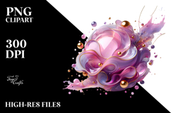 Abstract Golden Lilac PNG Product Image 2
