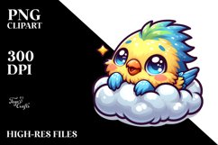 Colorful Baby Budgerigar Napping | Sublimation | Clipart Product Image 1