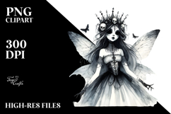 Gothic Fairy White Background PNG Product Image 2