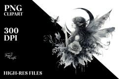 Gothic Fairy White Background PNG Product Image 2