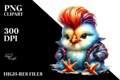 Agressive Baby Chicken Sitting PNG Product Image 3