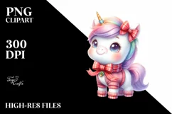Pastell Baby Unicorn Clipart Product Image 3