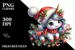 Pastell Baby Unicorn Clipart Product Image 3