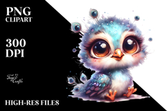 Energetic Baby Peacock PNG Product Image 2