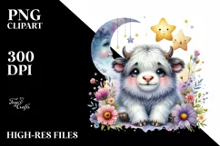 Whimsical Baby Musk Ox Clipart Product Image 1