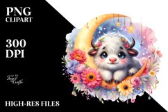 Colorful Baby Musk Ox Clipart Product Image 3